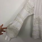 For Love & Lemons  Hayley Lace & Eyelets Blouse in White Size Small Photo 4