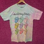 The Rolling Stones Hot Lips Pop Art Rock Pastel Tie Dye M Photo 0