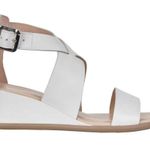 Ecco shape 35 white strappy wedge sandal calf leather women Size 41EU/ 10-10.5US Photo 1
