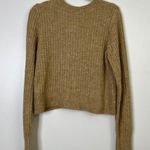 Abercrombie & Fitch Abercrombie Ribbed Knit Button Front Slightly Cropped Long Sleeve Cardigan Photo 6