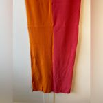 ZARA Colorblock Midi Orange & Pink Halter Dress Size Small Photo 5