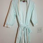Kate Spade Gorgeous  baby blue and white striped robe knee length size XS/S Photo 0