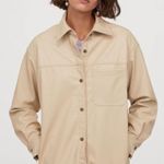 H&M divided Faux Leather Shirt Jacket Photo 7