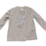 Cirque Du Soleil Women's Beige Gold Shimmer Asymmetrical Zip Jacket Size M Tan Size M Photo 0