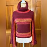 Free People Close To Me Pullover Turtleneck Sweater. Red Photo 15