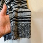 Faded Glory Striped Open Front Cardigan Sweater Black Gray White – Size Large Photo 4