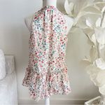 Kate Spade Floral Ruffle Peplum Sleeveless Blouse Photo 4