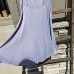 Anthropologie By Adjustable Strap Silver Periwinkle Slip Dress Large Photo 4