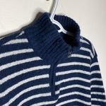 American Eagle  Seriously soft striped wool blend mockneck quarter zip sweater M Photo 58