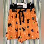 Halloween Spooky 2 Pair Black & Orange Women's Pajama Sleep Lounge Shorts NWT XL Photo 0