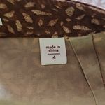Coldwater Creek Brown & Cream Mosaic Print Flat Front Crops Size 4 Photo 6