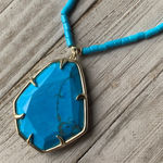 Kendra Scott  Beatrix Aqua Blue Howlite Pendant Necklace New with tags! Photo 0