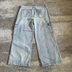 Oliver Logan Jeans Womens 35 Blue Wide Leg Cargo Madison High Rise Light Wash Photo 7