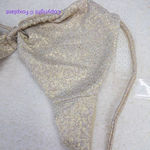 New!‎ Set! Devon Windsor Lou bralette bikini top Leanne tie bottom, small, gold Photo 15