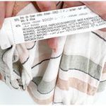 ZARA  Linen Tie Crop Top Balloon Sleeve Pastel Striped Size Small Photo 7