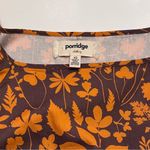 Porridge x Anthropologie Square Neck Puff Sleeve Cotton Poplin Babydoll Dress XS Orange Photo 12