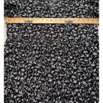 a.n.a  Mini Dress Women's M Black Tina Floral 100% Cotton Pleated Short Sleeve Photo 3