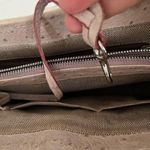Dooney & Bourke Leather Bag Ostrich Embossed Double Handle Photo 3
