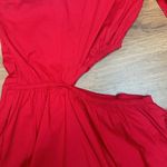 NWT Red One Shoulder Cut Out Side Wraped Tie Long Sleeve Bodycon Sz One Size Photo 10