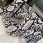 Worthington  Gray and Black Ankle Booties Snakeskin Print Photo 8