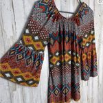Moa Moa MOA OFF THE SHOULDER BOHEMIAN PATTERNED TUNIC SIZE SMALL Photo 0