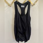 Athleta Fast Track Ruched Tank Top Racerback Dark Grey Running Small Photo 1