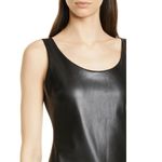 Theory Scoop Neck Faux Leather Tank Top, Black, Small, (4/6), Designer, NWT Photo 7