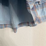 Aerie  Womens Skirt Blue Orange Plaid Tiered Pull On Cotton Mini Size Medium Photo 5