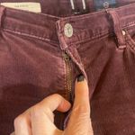 AG Adriano Goldschmied Maroon Slim Straight Stevie Suede Pants Women Sz 31R Photo 5