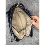 Michael Kors Haley Large Navy Blue Leather Satchel Handbag Women's Bag Photo 11