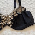 Soma 40C Underwire Bra Black Champagne Gold Embroidery Lace Unlined Size undefined Photo 1