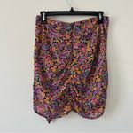 For Love & Lemons  Gilles Mini Ruffle Skirt Fuschia M Photo 2