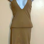 Free People Intimately Beige with Black Straps Tank Dress Slip Dress Sz XS/S Photo 0