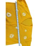 Sunshine Yellow Daisy Embroidered Button Front Cardigan Sweater M Short/Cropped Size M Photo 6