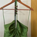 1. State  Beaded Halter Midi Dress Salted Lime Green Tiered Smock NWT $119 Size 6 Photo 1