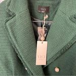 VICI  Holiday Hunter Green Pearl Double Breasted Tweed Blazer Jacket Large Photo 5