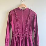Lulus  Fall For Me Burgundy Long Sleeve Cutout Skater Dress Womens Size‎ S Photo 9