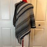 Woven Heart Zig Zag Poncho OS Photo 1