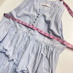 ZARA Imperfect  dress tiered ruffle mini baby doll dress faux pearl front buttons Photo 6