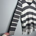 Calvin Klein  Striped V-Neck Sweater (Medium) Photo 3