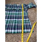 Sail To Sable  Blue Green Tartan Plaid Top Sz M Western Equestrian Rancher Photo 6