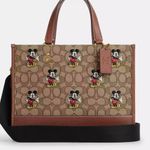 Coach Disney X Signature Jacquard Dempsey Carryall With Mickey Mouse Print Photo 0