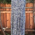 Beach lunch lounge Leopard Midi Dress Size L (3) Photo 0