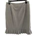 Worthington  Grey Pleated Hem Pencil Classic Fit Skirt Type 10 Business‎ Workshop Photo 1