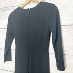 Tadashi Shoji  Vintage Black Ruched Long Sleeve Evening Gown Size Petite Small Photo 4