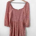 American Eagle Pink Mauve Floral Long Sleeve Romper Medium Photo 0
