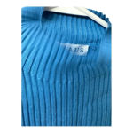 Chaus Mock neck, long sleeve silk blue shirt‎ size medium NWT Photo 2