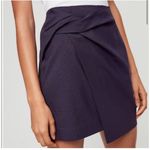 Babaton Aritizia Jethro Skirt in Blue Mini Grid Wrap Style Front Size 2 XS Photo 2