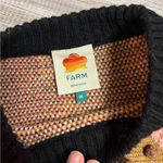 Farm Rio  Sweater Womens Medium Sunflower Forrest Embroidered Puff Sleeves Photo 2