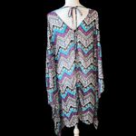 Love In NWT gorgeous purple black turquoise white cold shoulder cover up Photo 3